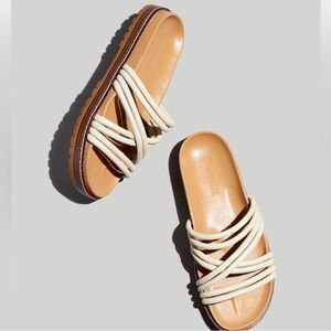 Madewell The Charley Strappy platform molded footbed slide sandal size 8
